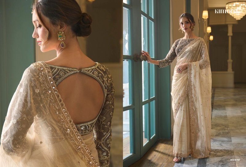 Iconic Vol 5 By Kimora Fancy Fabric Designer Beads Work Saree
